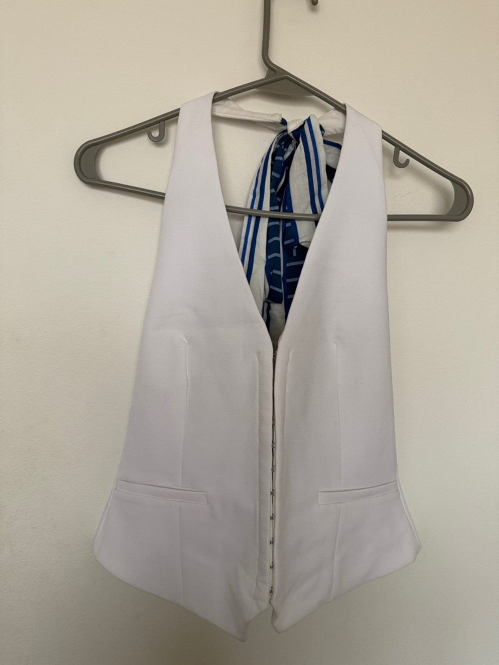 Zara Halter Scarf Waistcoat Top